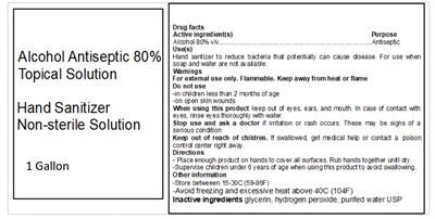 1 Gallon/ 3785 mL Label (Hand Sanitizer Label 1 Gallon)